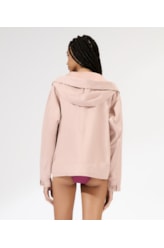Jaqueta Patch Cotton Nylon Hood Rosa Dusty