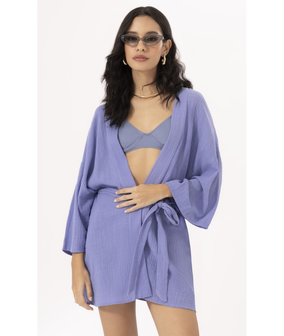 Kimono Cotton Plage Hortencia