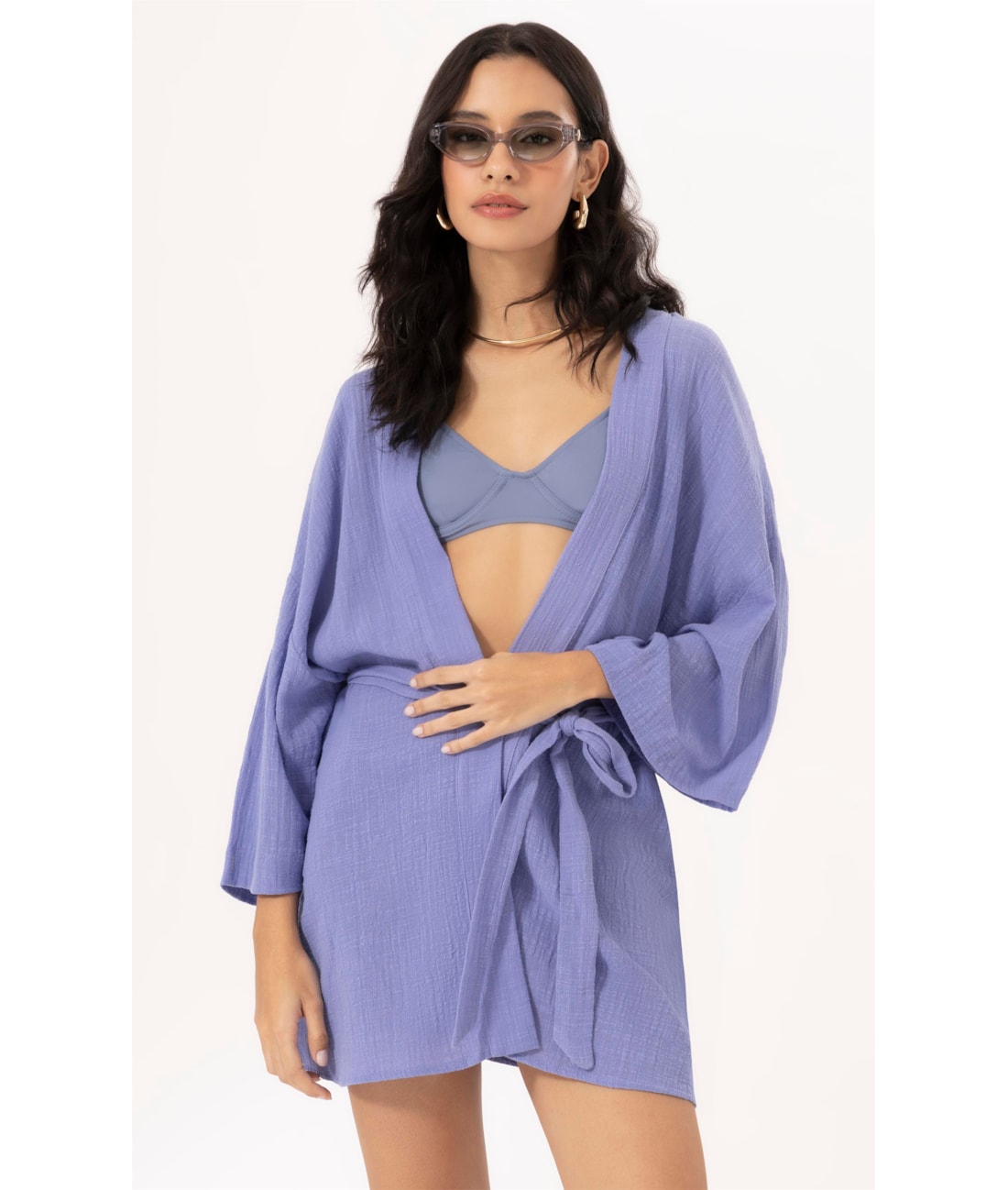 Kimono Cotton Plage Hortencia