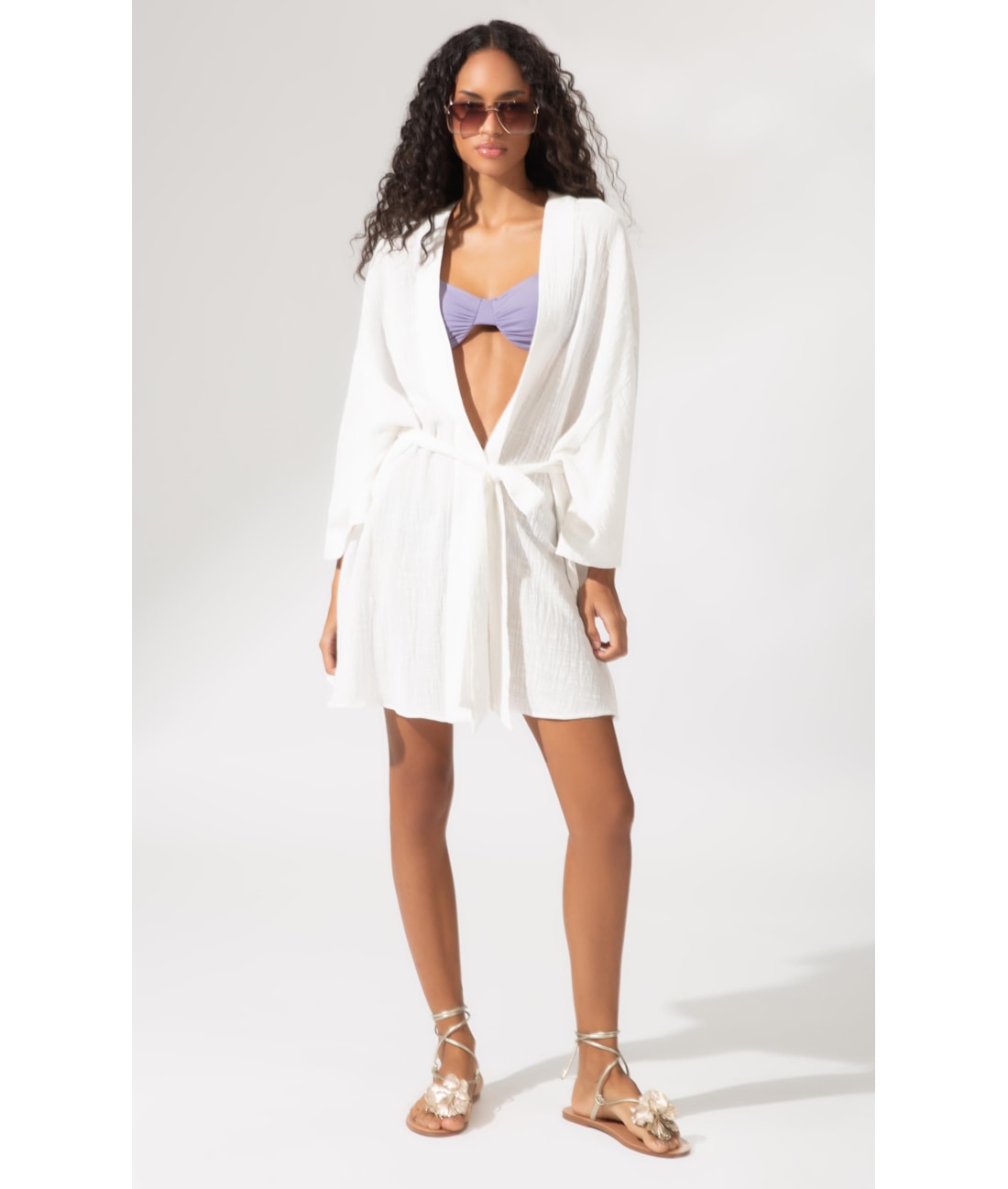 Kimono Cotton Plage Off White