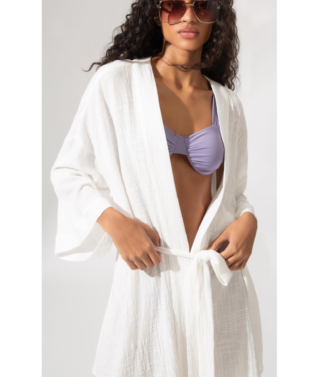 Kimono Cotton Plage Off White