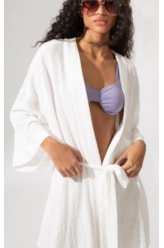 Kimono Cotton Plage Off White