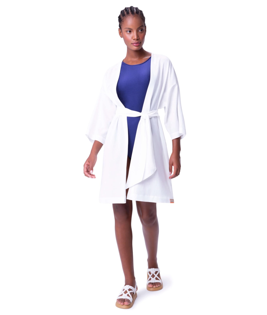 Kimono Resort Linen Gaze Off White