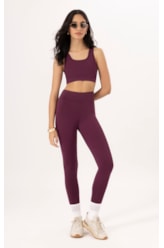 Legging Basic Wellness Politech Bordeaux