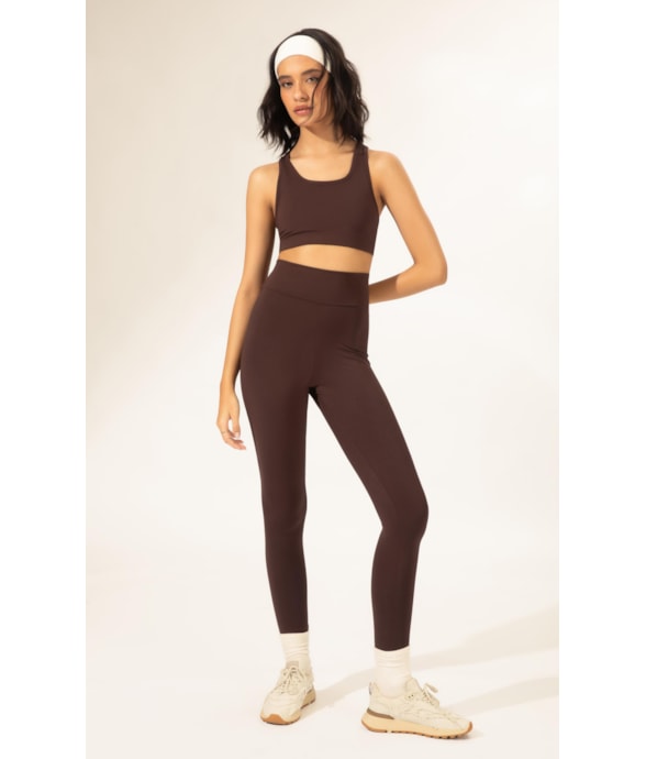 Legging Basic Wellness Politech Marrom