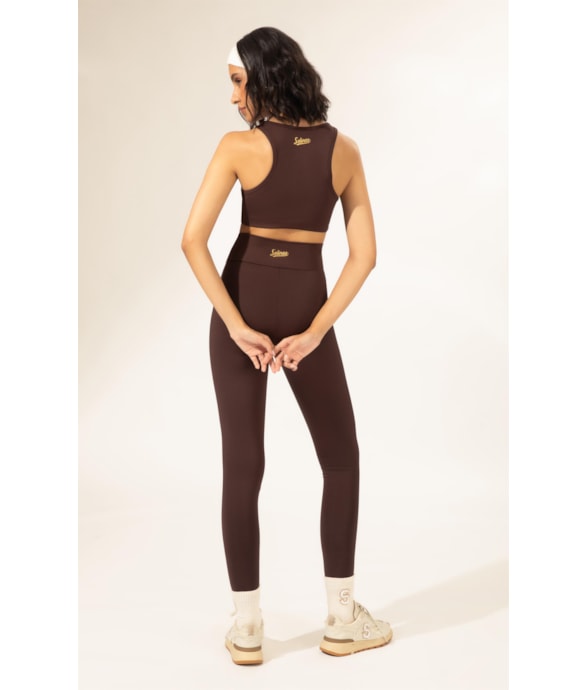 Legging Basic Wellness Politech Marrom