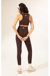Legging Basic Wellness Politech Marrom