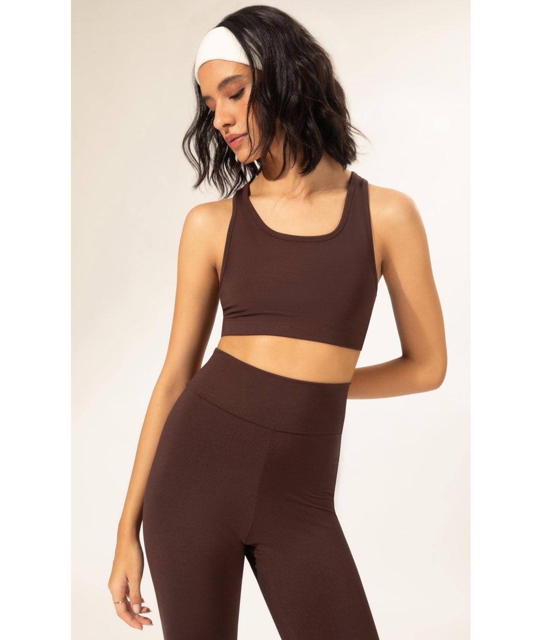 Legging Basic Wellness Politech Marrom