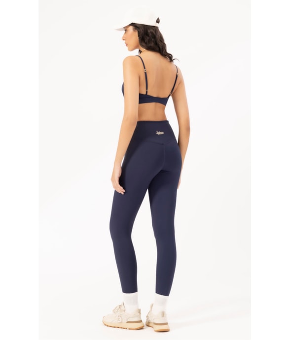 Legging Fitness Bicolor Politech Dark Navy