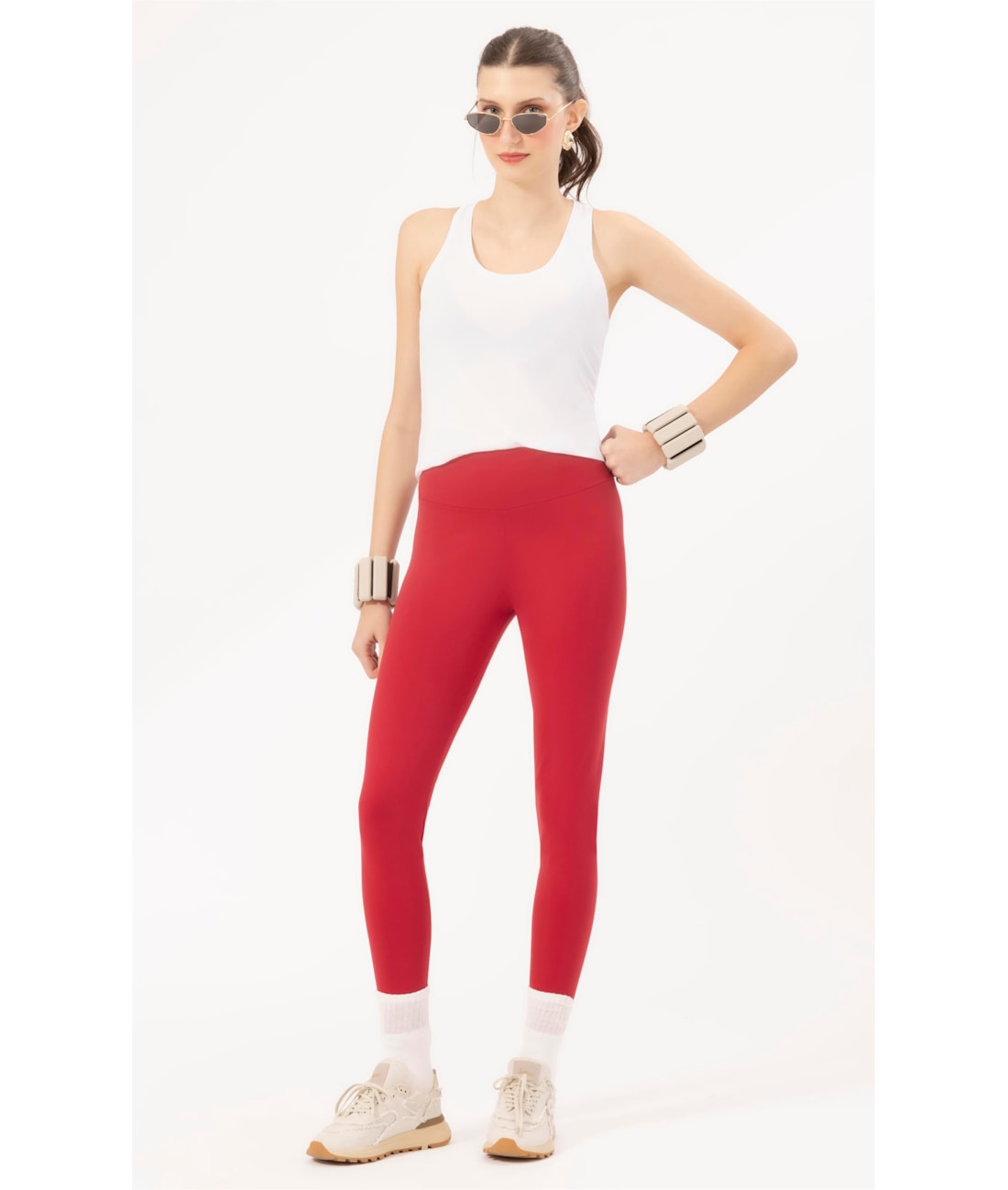 Legging Wellness Poliamida Vermelho