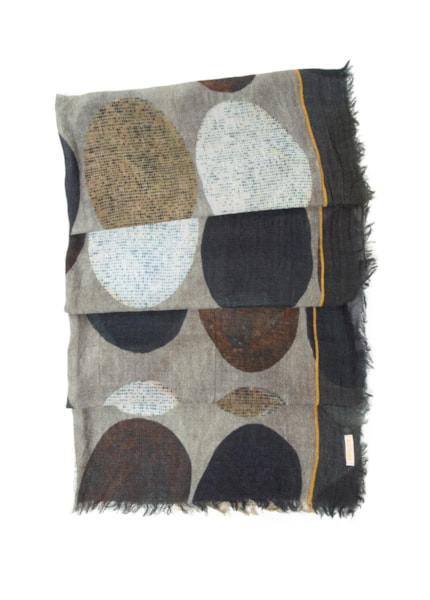 Lenço Gris Estampado