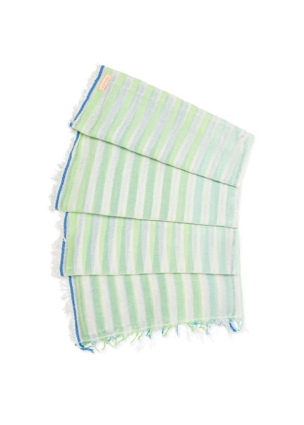 Lenço Listrado Lurex Salinas Azul Bic
