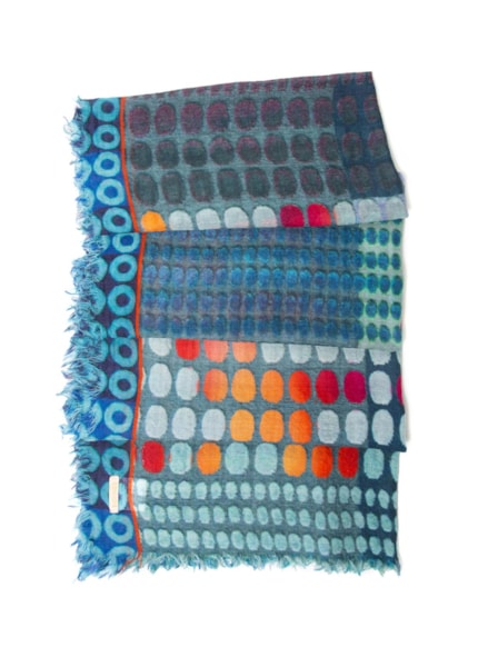 Lenço Multi Color Blue Estampado
