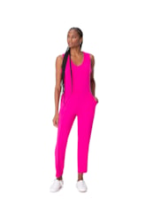 Macacão Crepe Regata Pink