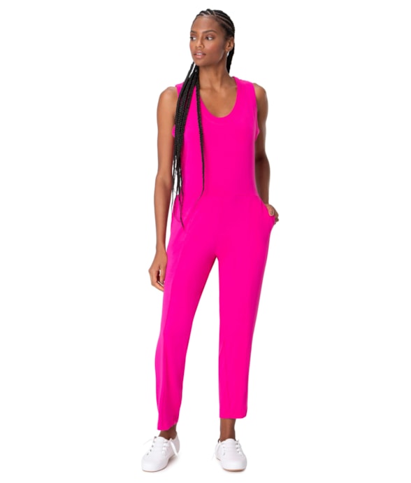 Macacão Crepe Regata Pink