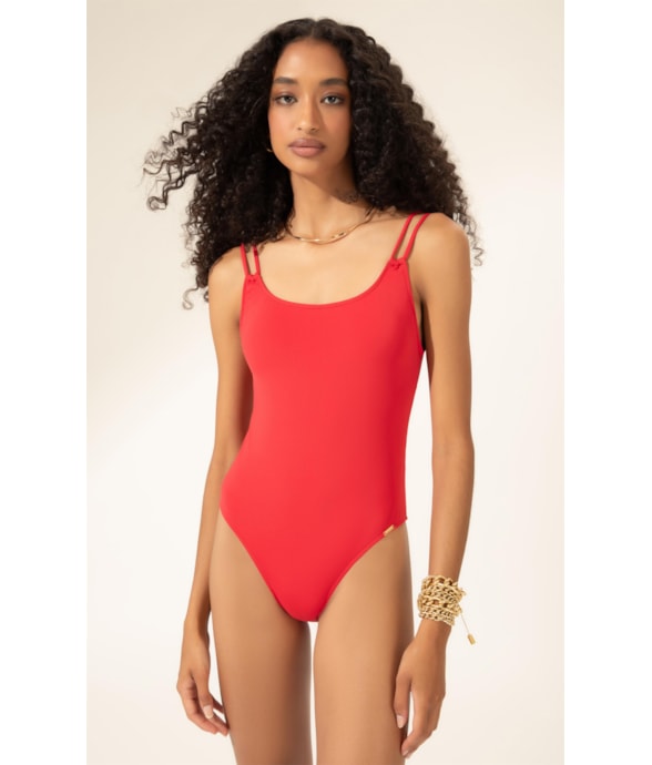 Maiô Alça Canal Clássicos Vermelho