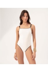Maiô Asa Delta Viés Breeze Off White