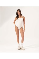 Maiô Asa Delta Viés Breeze Off White