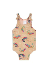 Maiô Baby Com Amarração Camu Bege
