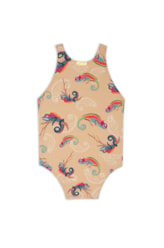 Maiô Baby Com Amarração Camu Bege