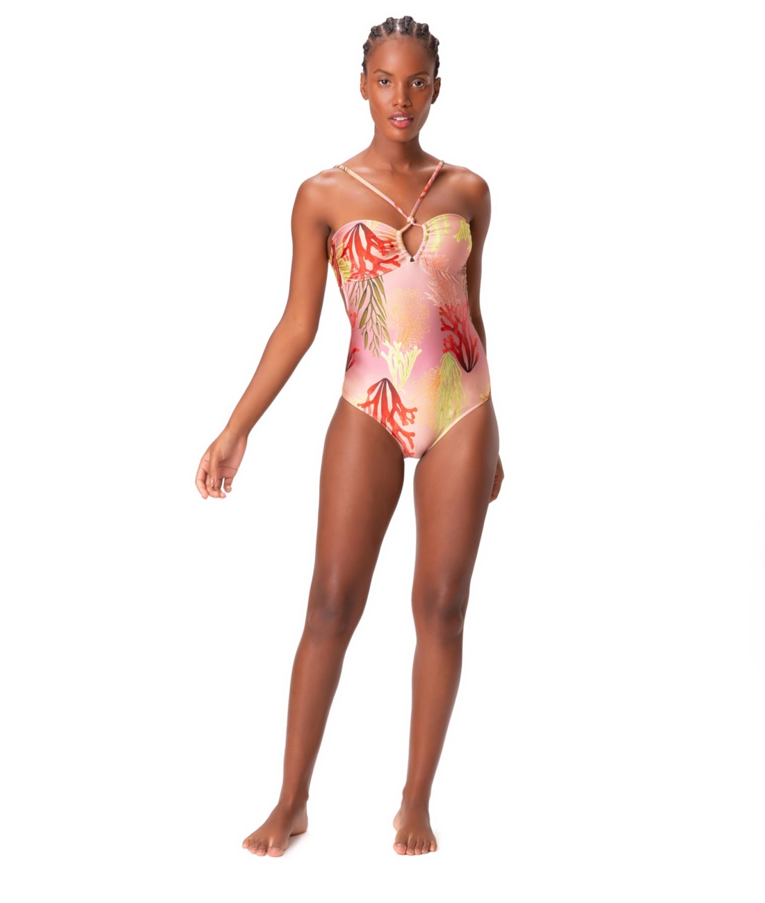Maiô Bustiê Comfort Kona Rosa Velho