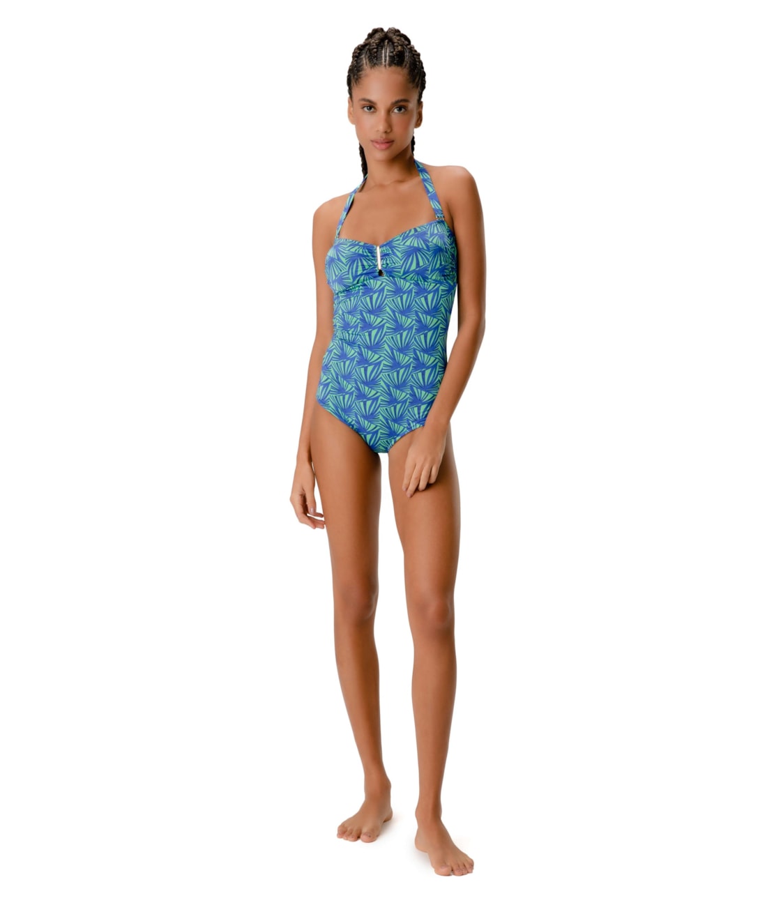Maiô Bustiê Comfort Mil Folhas Verde Bandeira