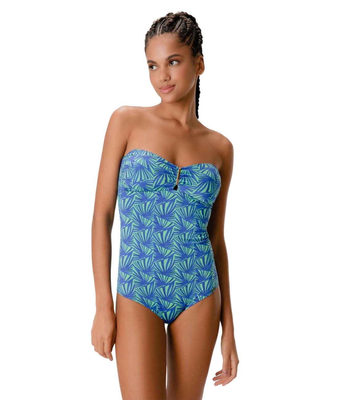 Maiô Bustiê Comfort Mil Folhas Verde Bandeira