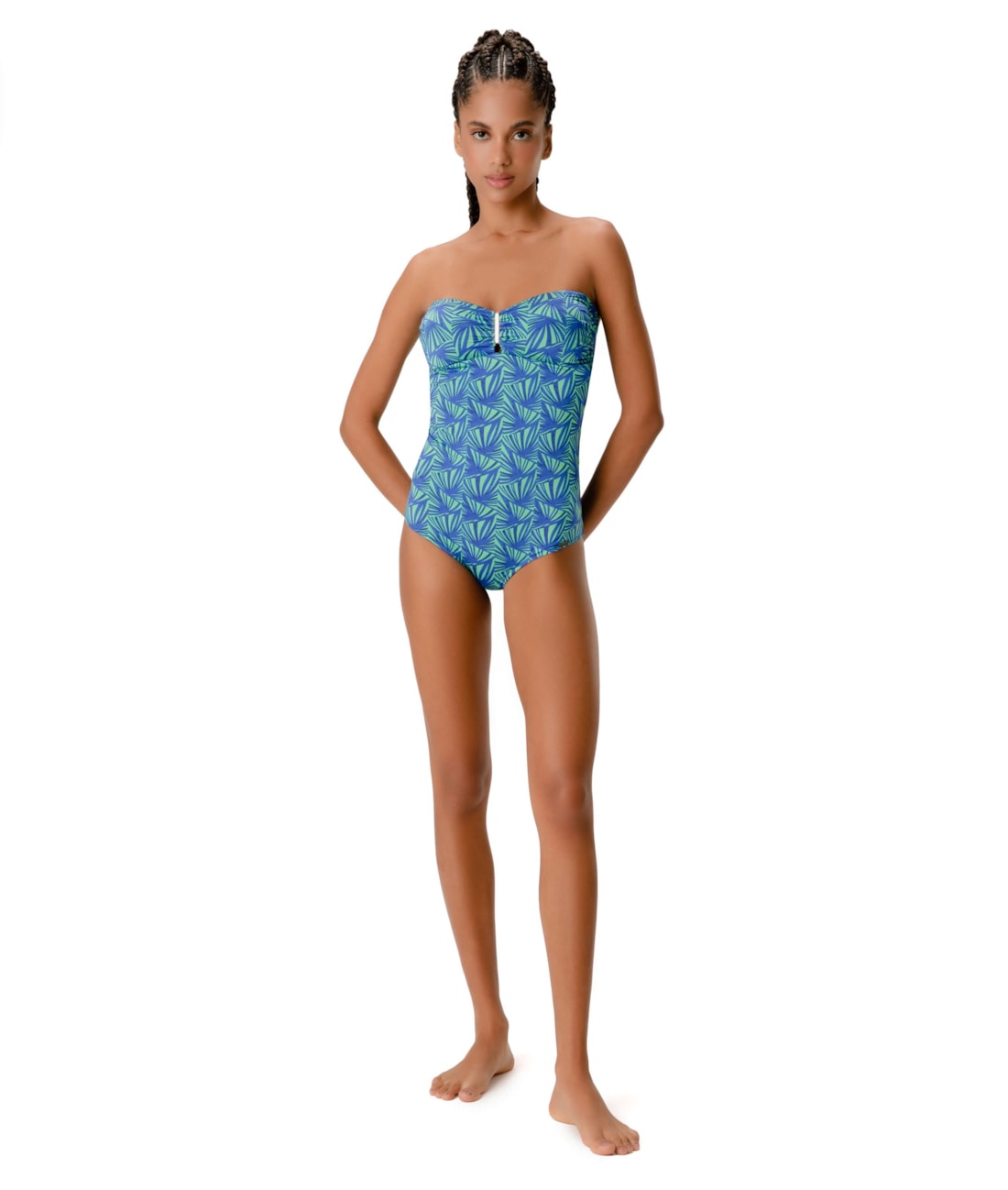 Maiô Bustiê Comfort Mil Folhas Verde Bandeira