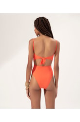 Maiô Bustiê Detalhe Dots Laranja
