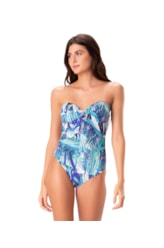 Maiô Bustiê Torcido Comfort Barbados Azul Bic