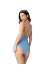 Maiô Decote v Entrenós Azul Seco