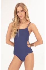 Maiô Engana Mamae Crepe Ocean Marinho