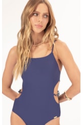 Maiô Engana Mamae Crepe Ocean Marinho
