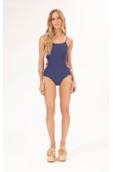 Maiô Engana Mamae Crepe Ocean Marinho