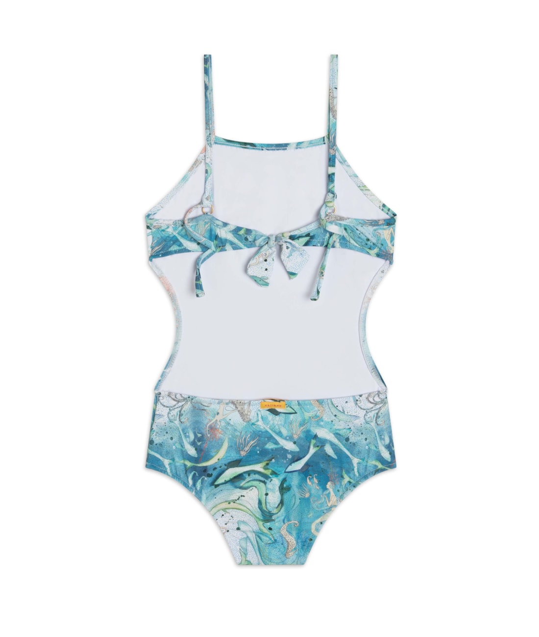 Maiô Infantil Alças Sirena Off White