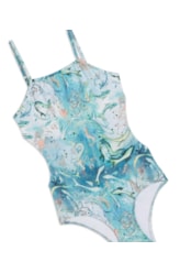 Maiô Infantil Alças Sirena Off White