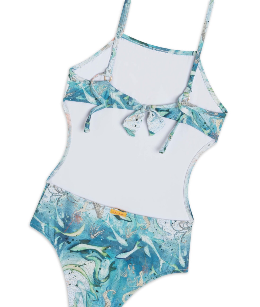 Maiô Infantil Alças Sirena Off White