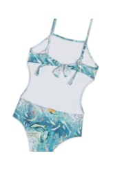 Maiô Infantil Alças Sirena Off White