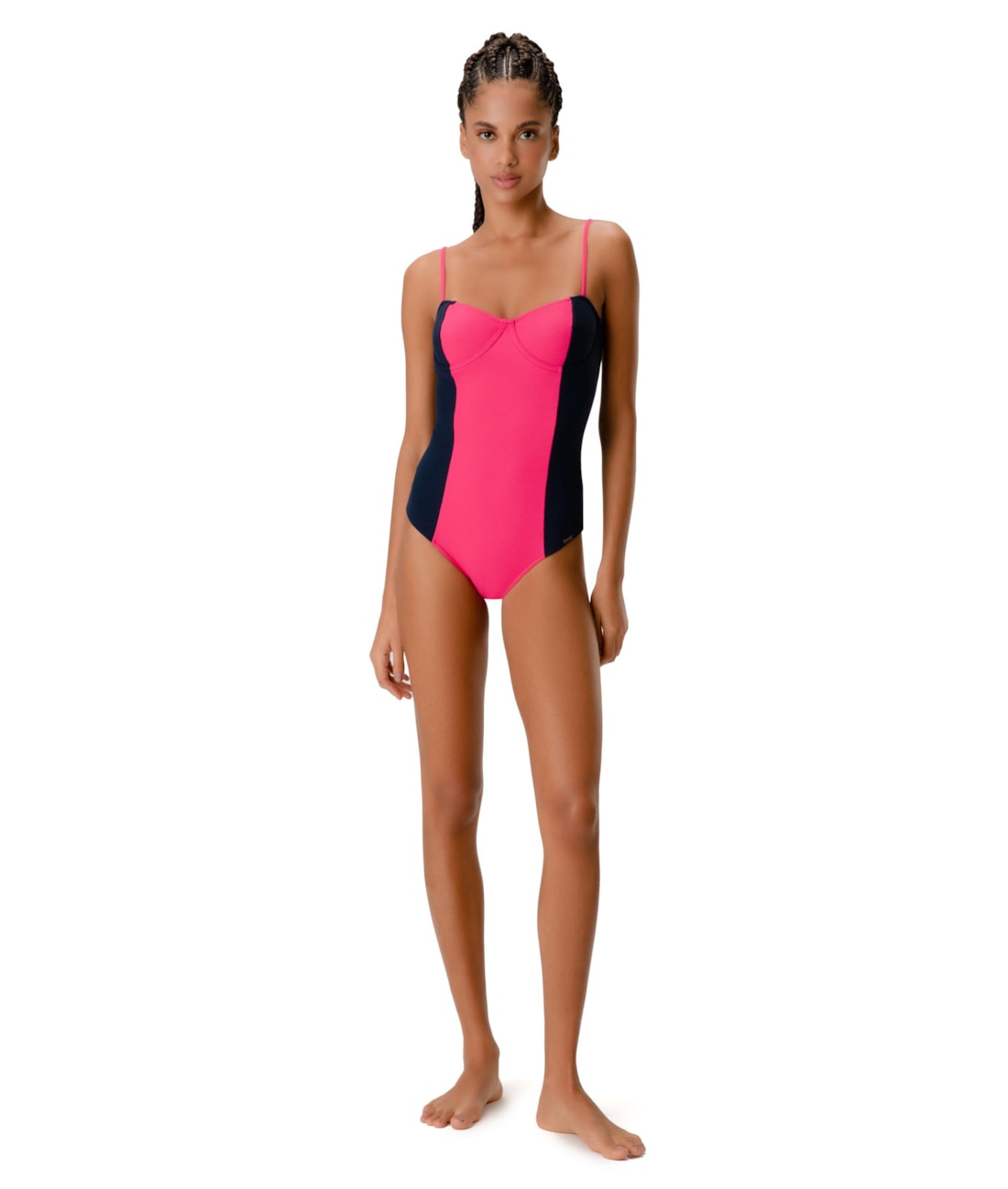 Maiô Meia Taça Bicolor Comfort Ipanema Marinho