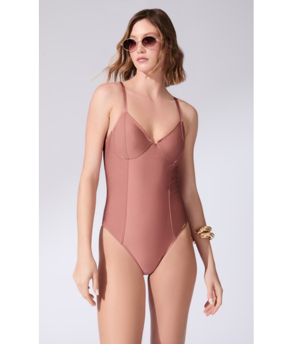 Maiô Meia Taça Comfort Bel Air Marrom