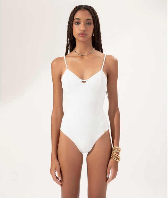 Maiô Meia Taça Comfort Wishes Off White