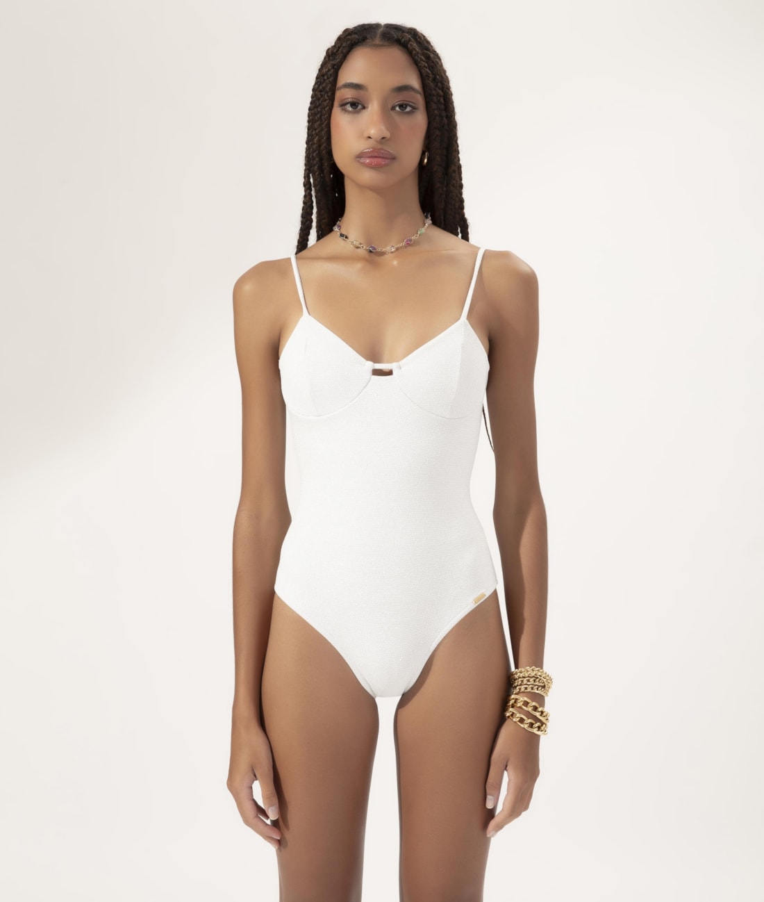 Maiô Meia Taça Comfort Wishes Off White