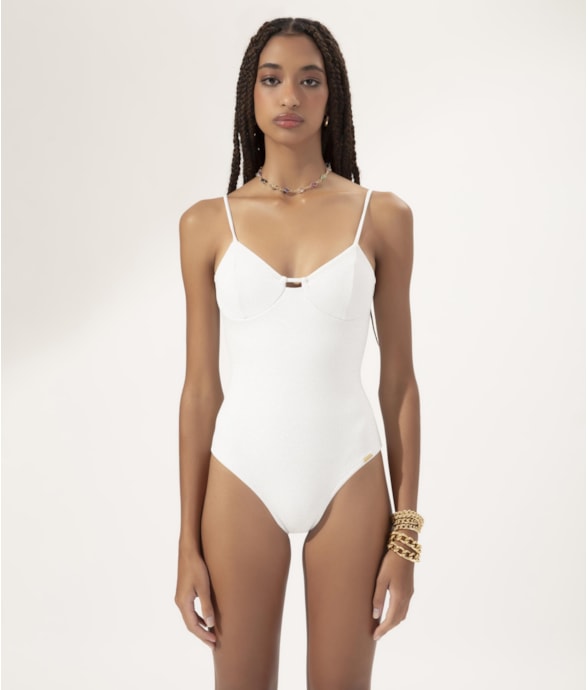 Maiô Meia Taça Comfort Wishes Off White