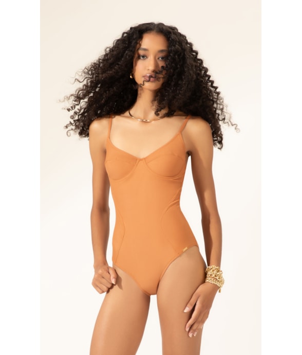Maiô Meia Taça Madonna Clássicos Caramelo