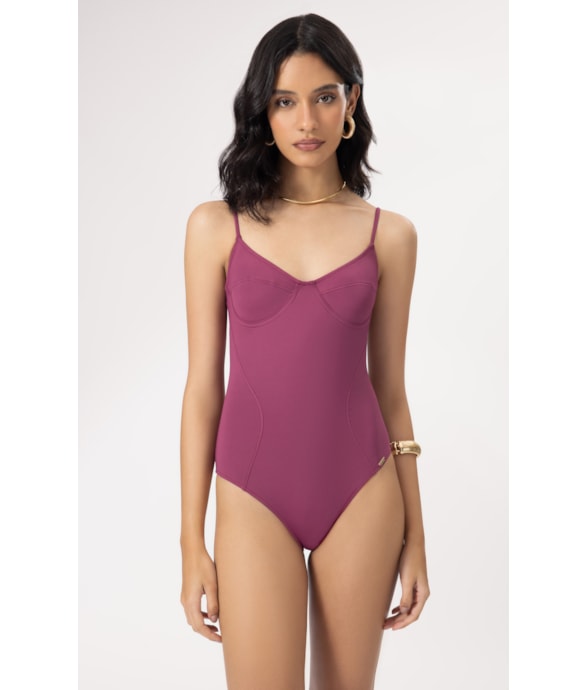 Maiô Meia Taça Madonna Clássicos Mauve