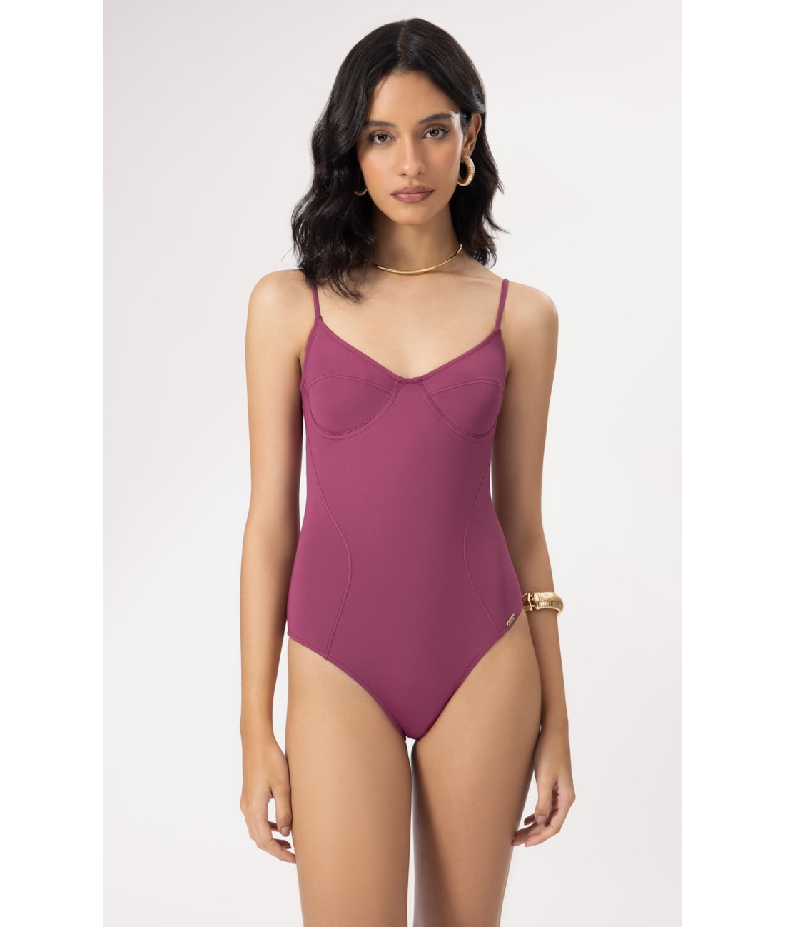 Maiô Meia Taça Madonna Clássicos Mauve