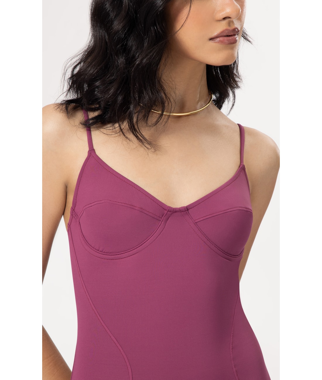 Maiô Meia Taça Madonna Clássicos Mauve