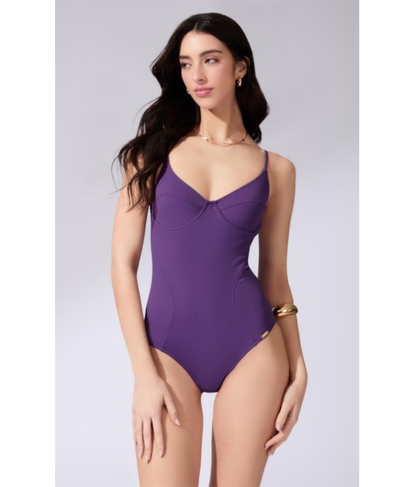 Maiô Meia Taça Madonna Coast Violeta