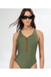 Maiô Nadador Venice Beach Verde Militar
