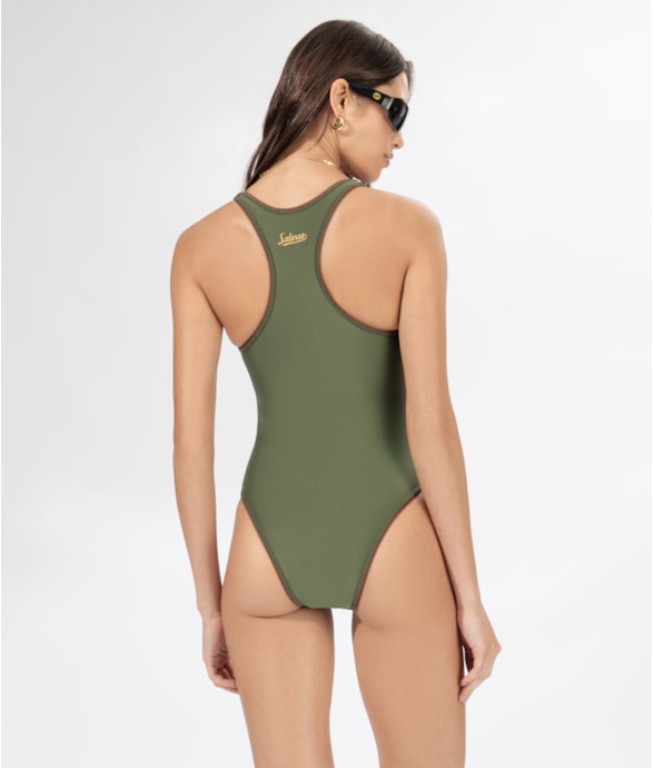 Maiô Nadador Venice Beach Verde Militar